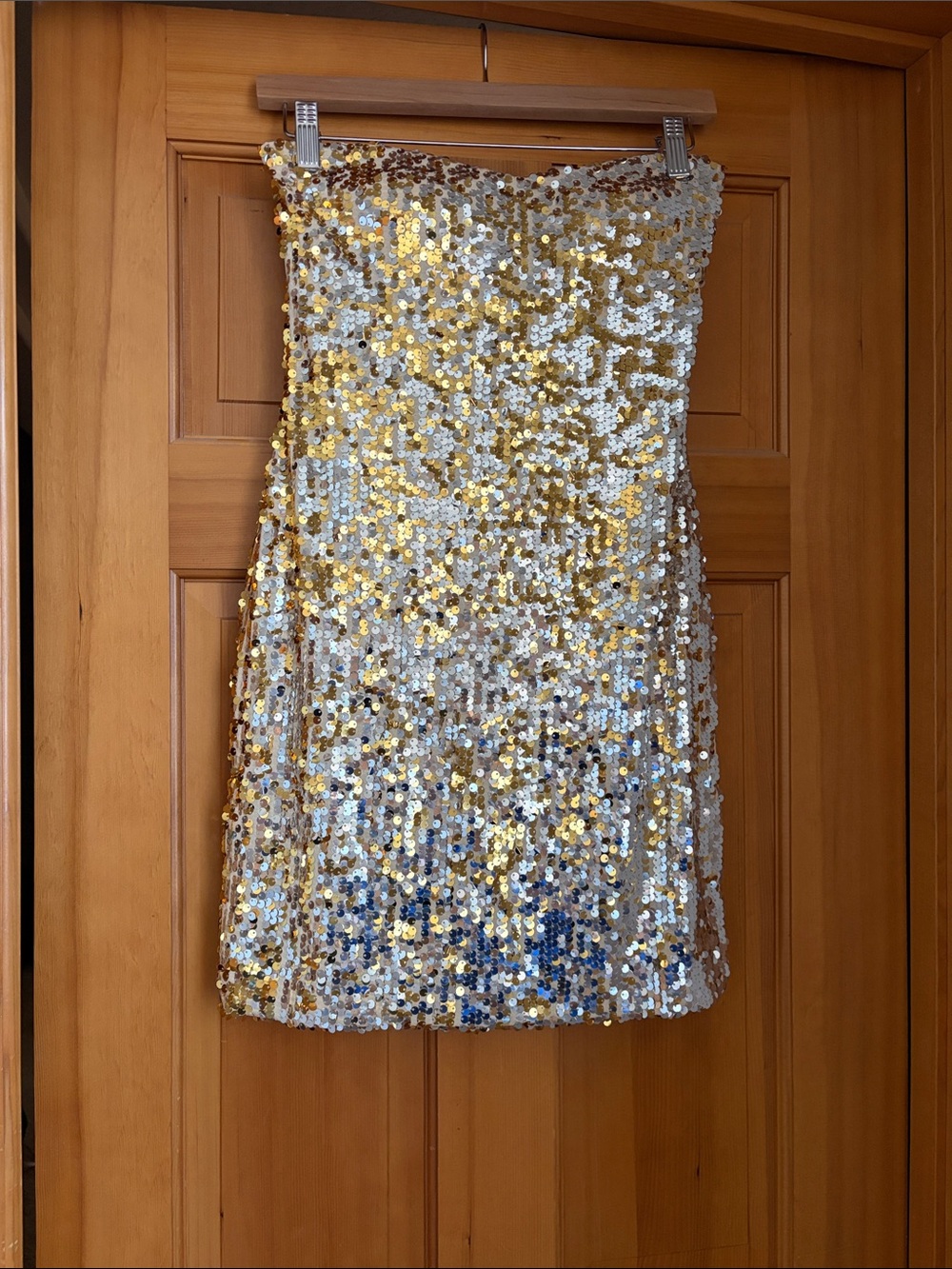 Frederick's of Hollywood Gold and Silver Sequin mini dress
